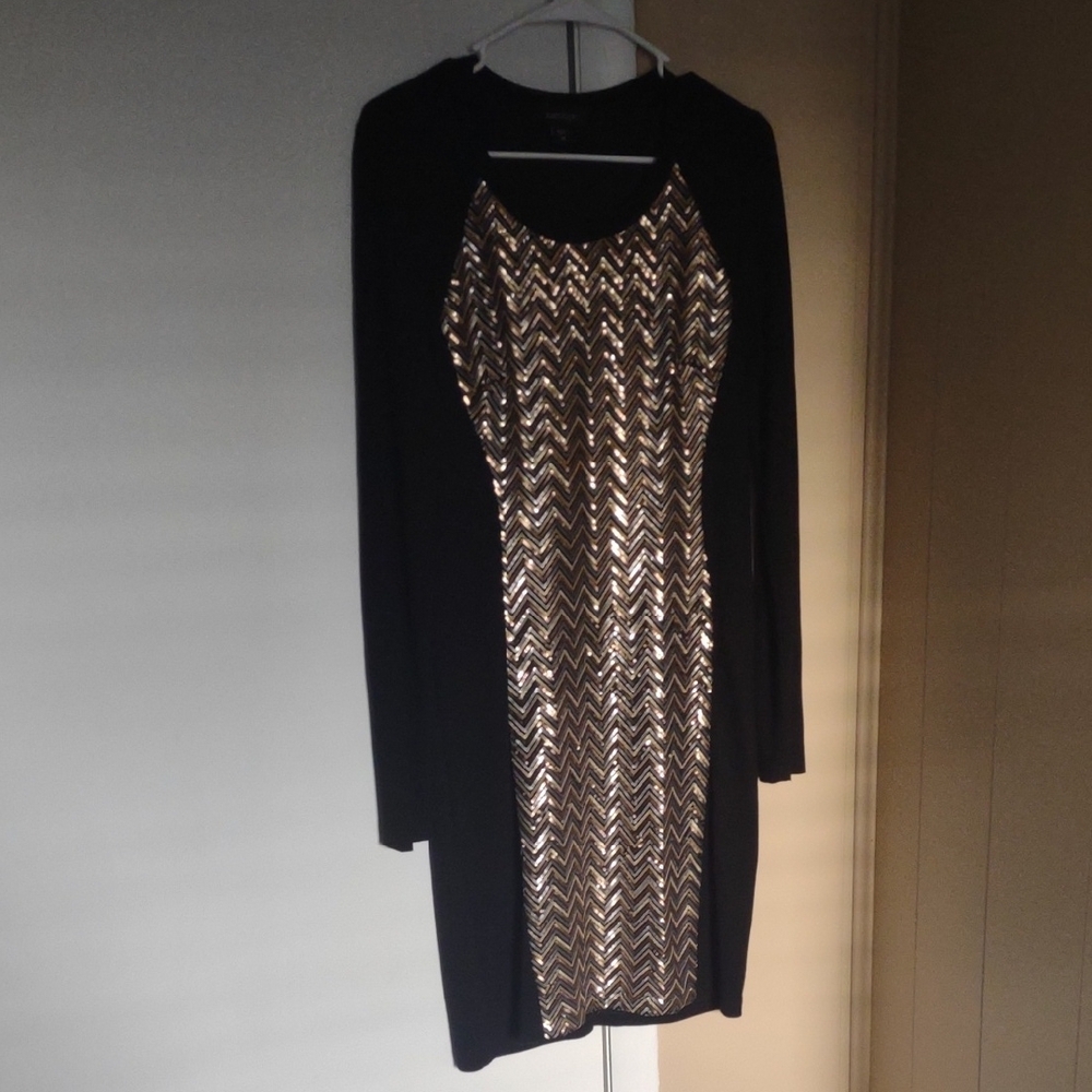 Elegant Black and Gold Dress